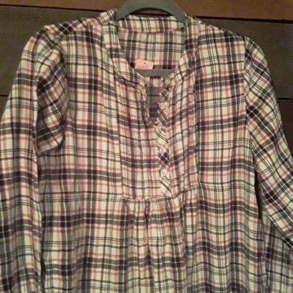 Croft &Barrow XL Plaid Adorable Long Sleeve Nightgown - Picture 4 of 10